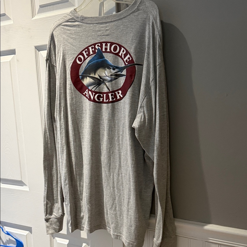 Offshore Angler Gray Long Sleeve Shirt women’s XL